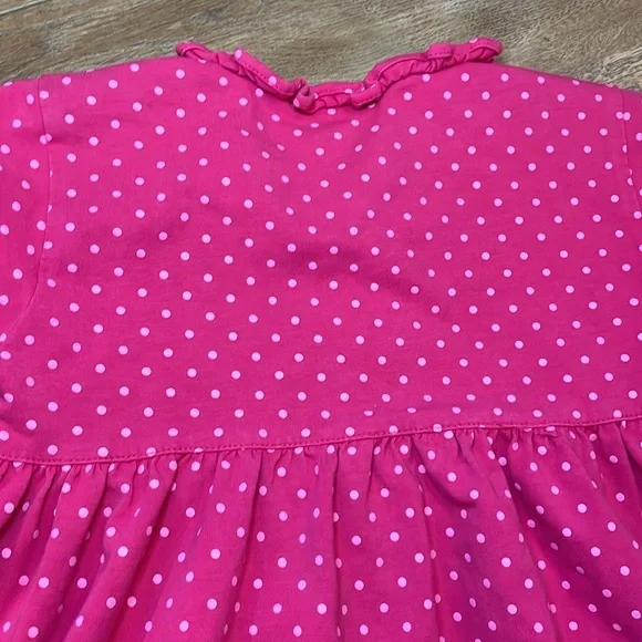 Le Top brand Girl’s 4T Polka Dot Button Dress with Heart Pockets and Roses! - Picture 9 of 10